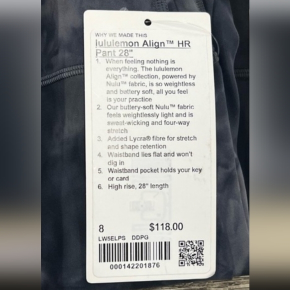 NWT 🍋 Lululemon 🍋 Align 28” Diamond Dye Size 8 - Picture 2 of 10